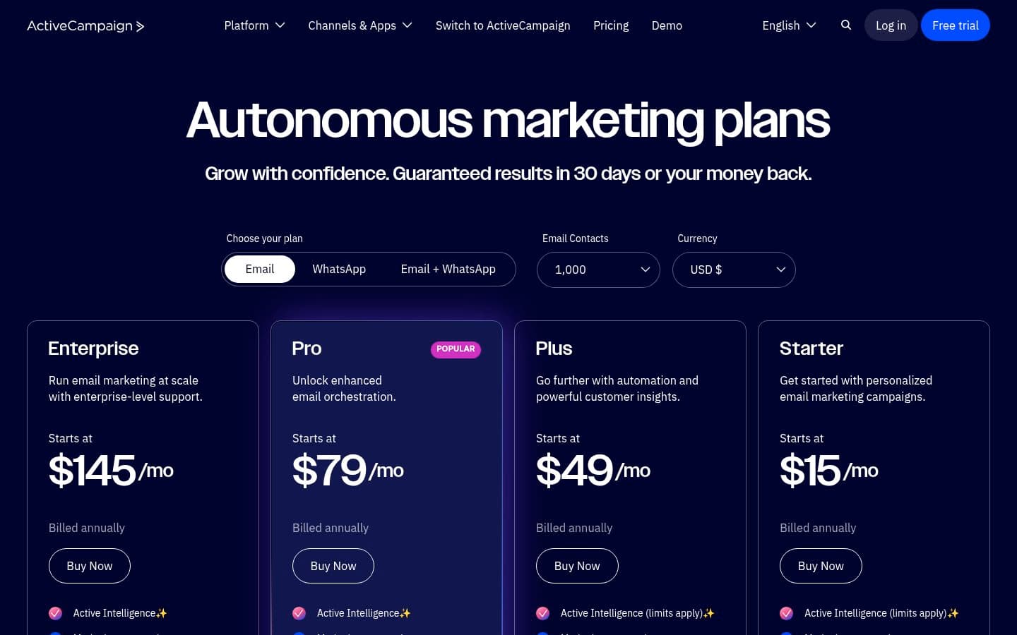 Auto-captured · Pricing (https://www.activecampaign.com/pricing)