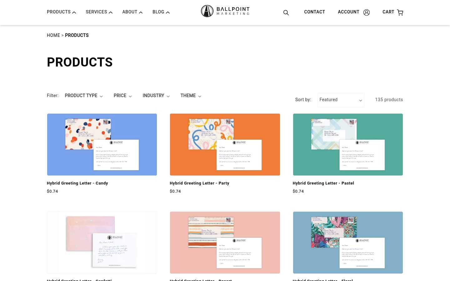 Auto-captured · Features (https://ballpointmarketing.com/collections/products)