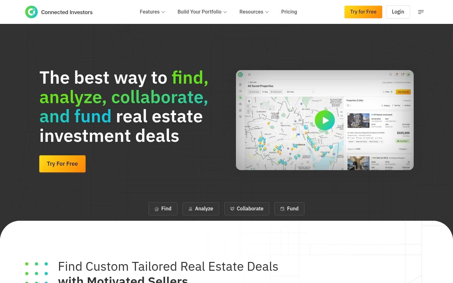 Auto-captured · Features (https://connectedinvestors.com/features)