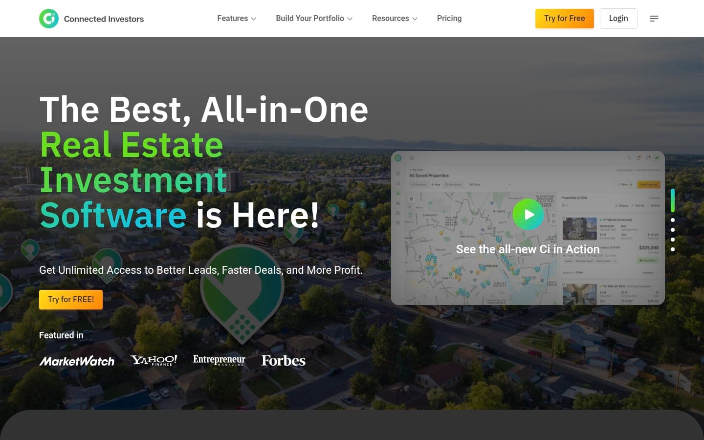 Auto-captured · Homepage (https://connectedinvestors.com/)