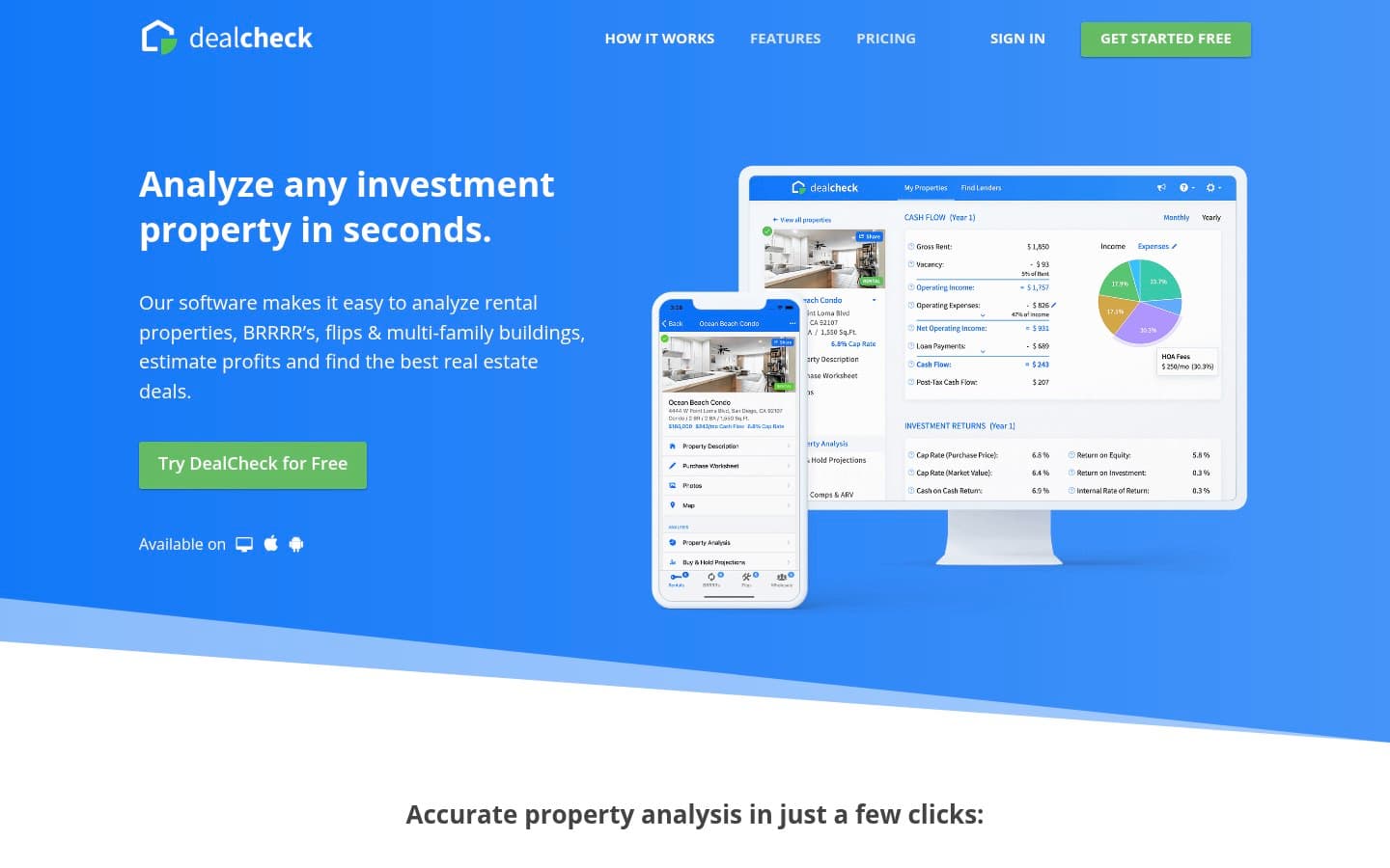 Auto-captured · Homepage (https://dealcheck.io/)