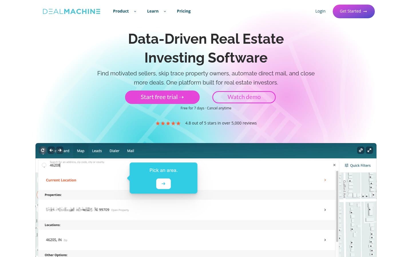 Auto-captured · Homepage (https://www.dealmachine.com/)