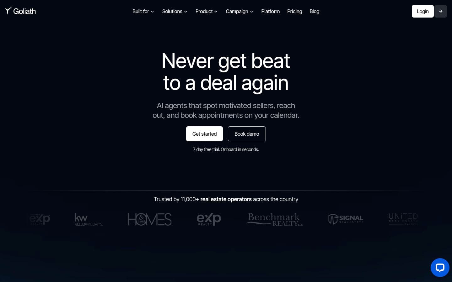 Auto-captured · Homepage (https://goliathdata.com/)