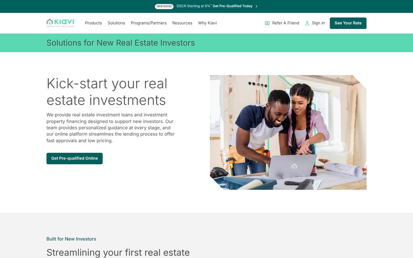 Auto-captured · Features (https://www.kiavi.com/solutions/new-real-estate-investors)