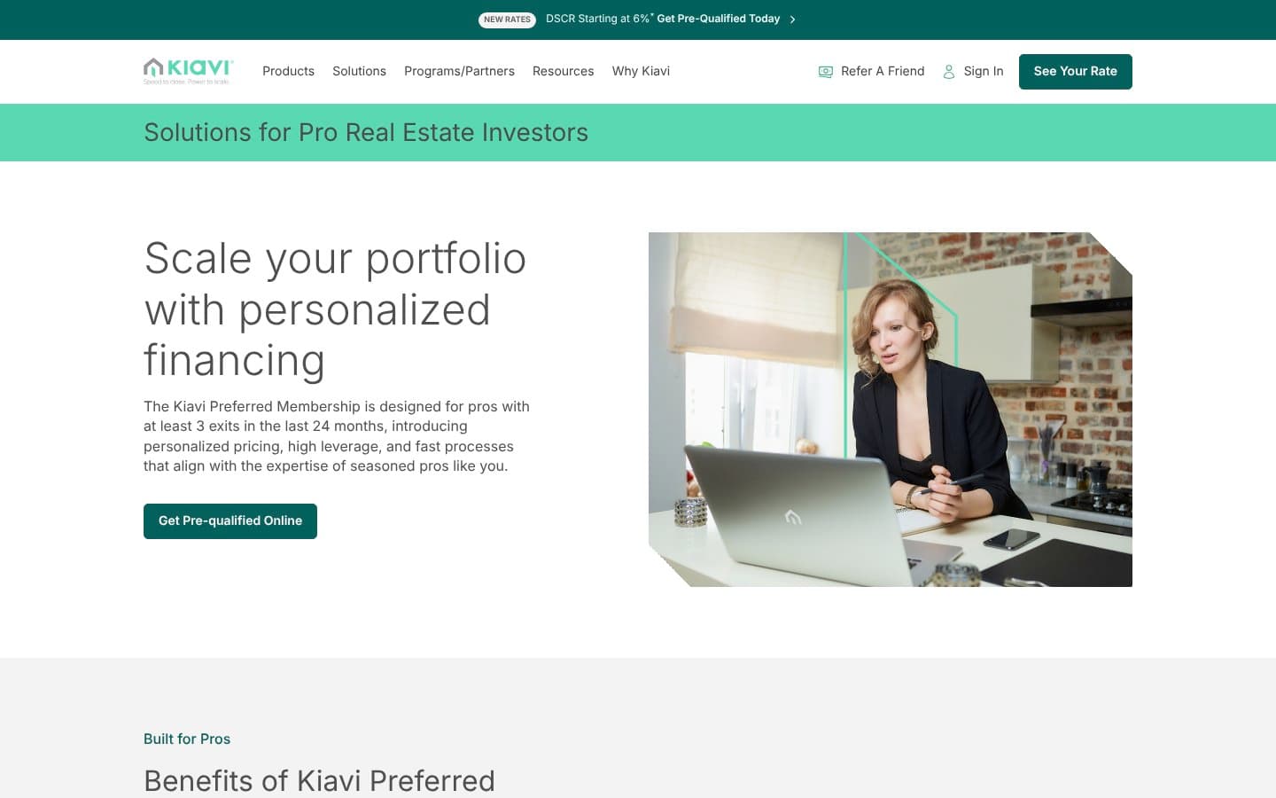 Auto-captured · Features (https://www.kiavi.com/solutions/pro-real-estate-investors)