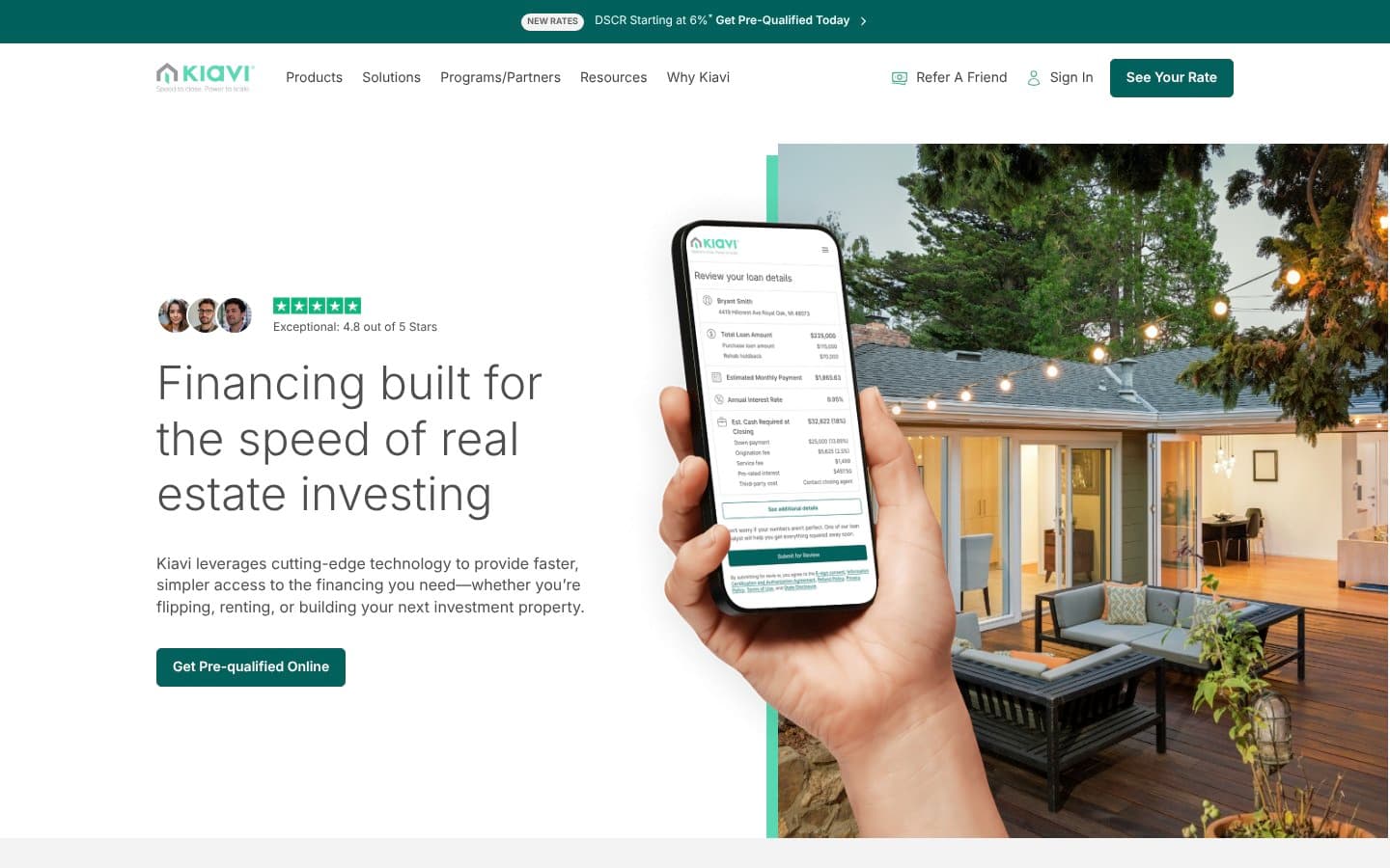 Auto-captured · Homepage (https://www.kiavi.com/)