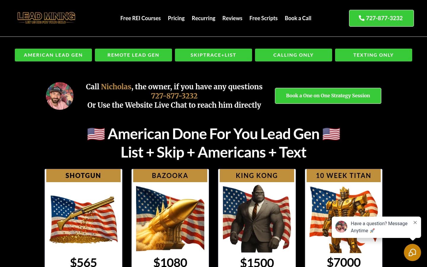 Auto-captured · Pricing (https://leadminingpros.com/services)