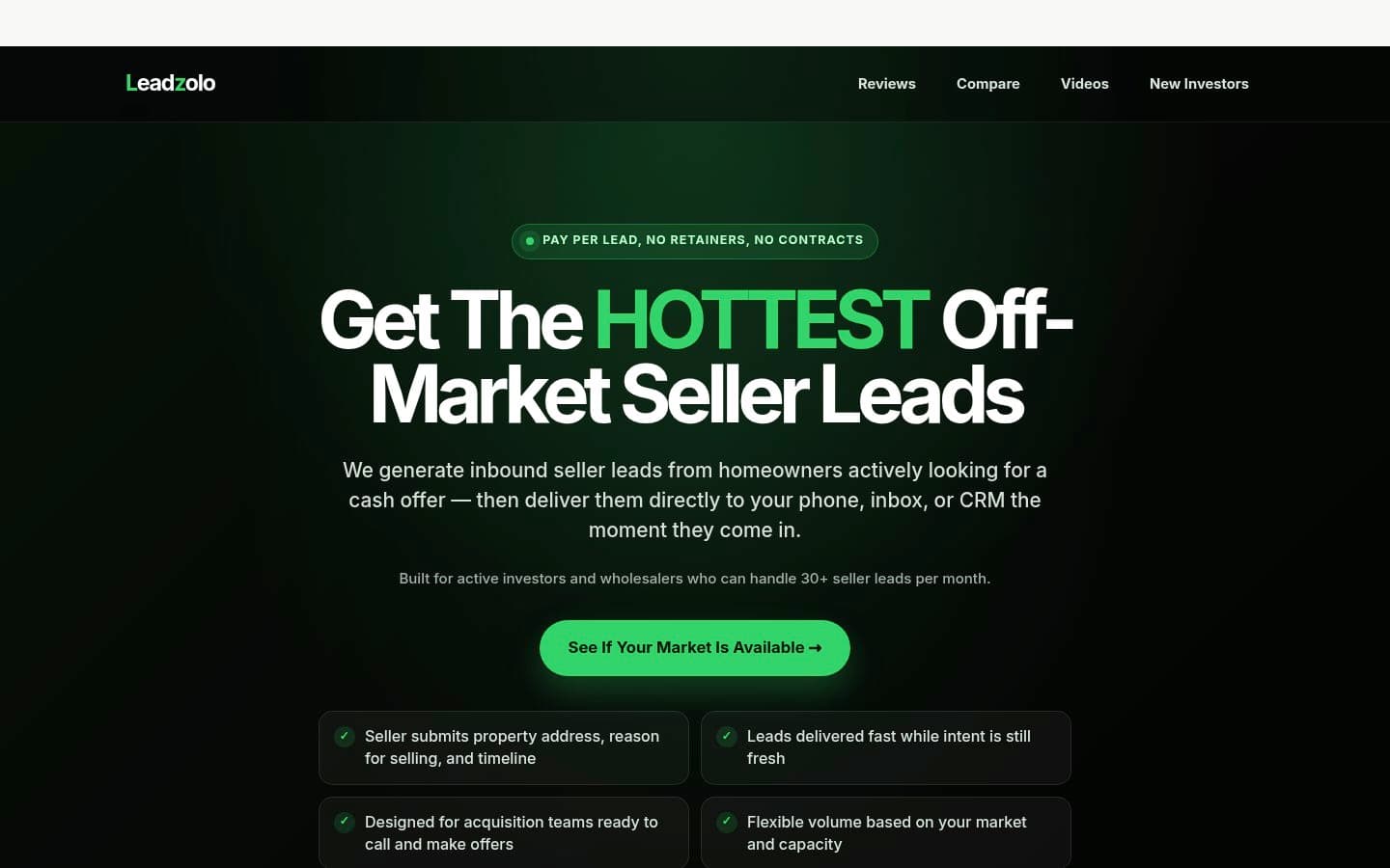 Auto-captured · Homepage (https://leadzolo.com/pay-per-lead)
