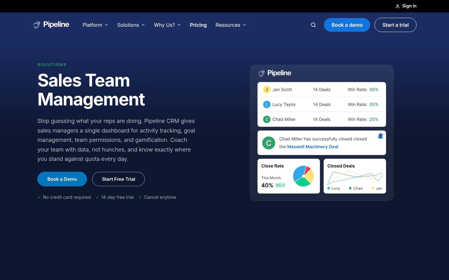 Auto-captured · Features (https://pipelinecrm.com/solutions/sales-team-management/)