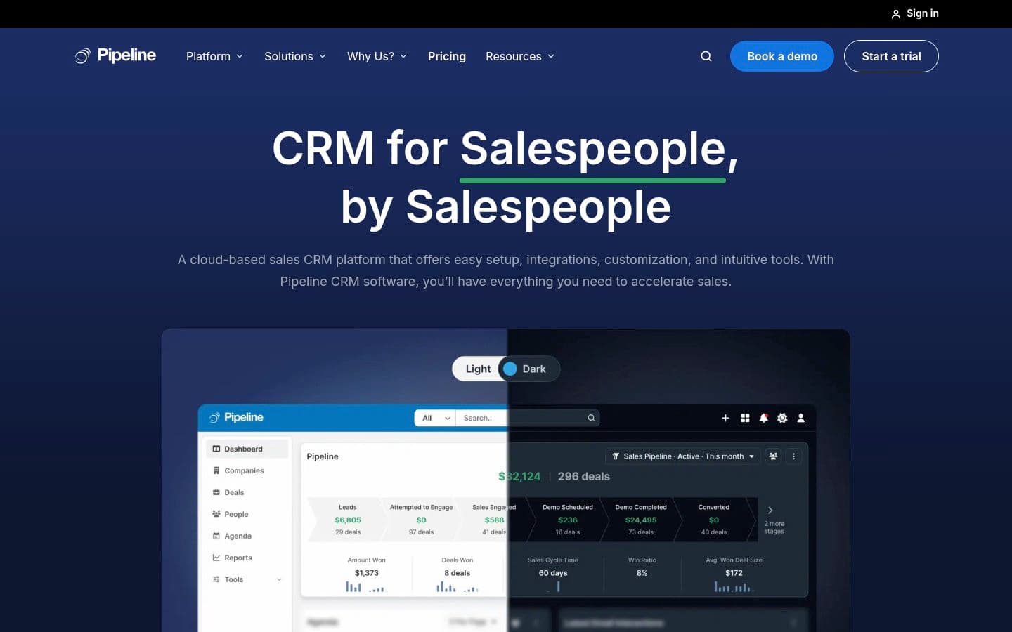 Auto-captured · Homepage (https://pipelinecrm.com/)