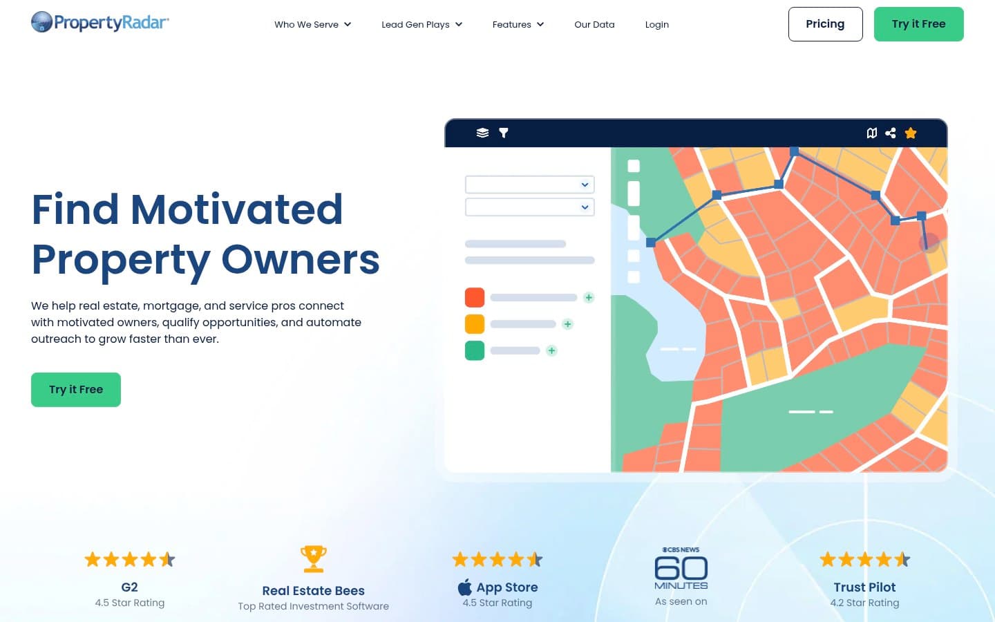 Auto-captured · Homepage (https://www.propertyradar.com/)