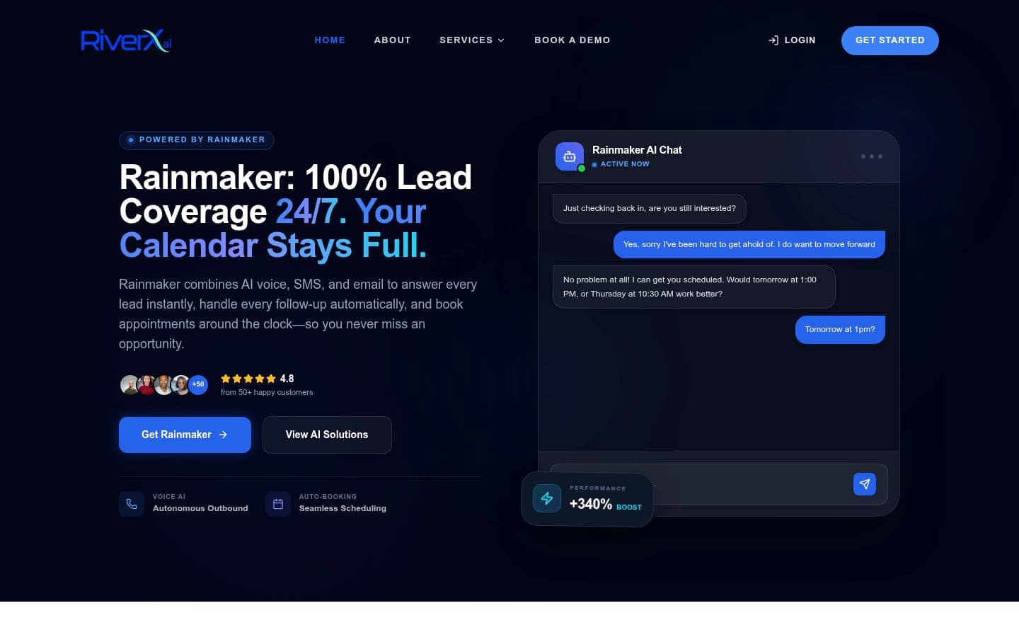 Auto-captured · Homepage (https://riverxhub.com/)