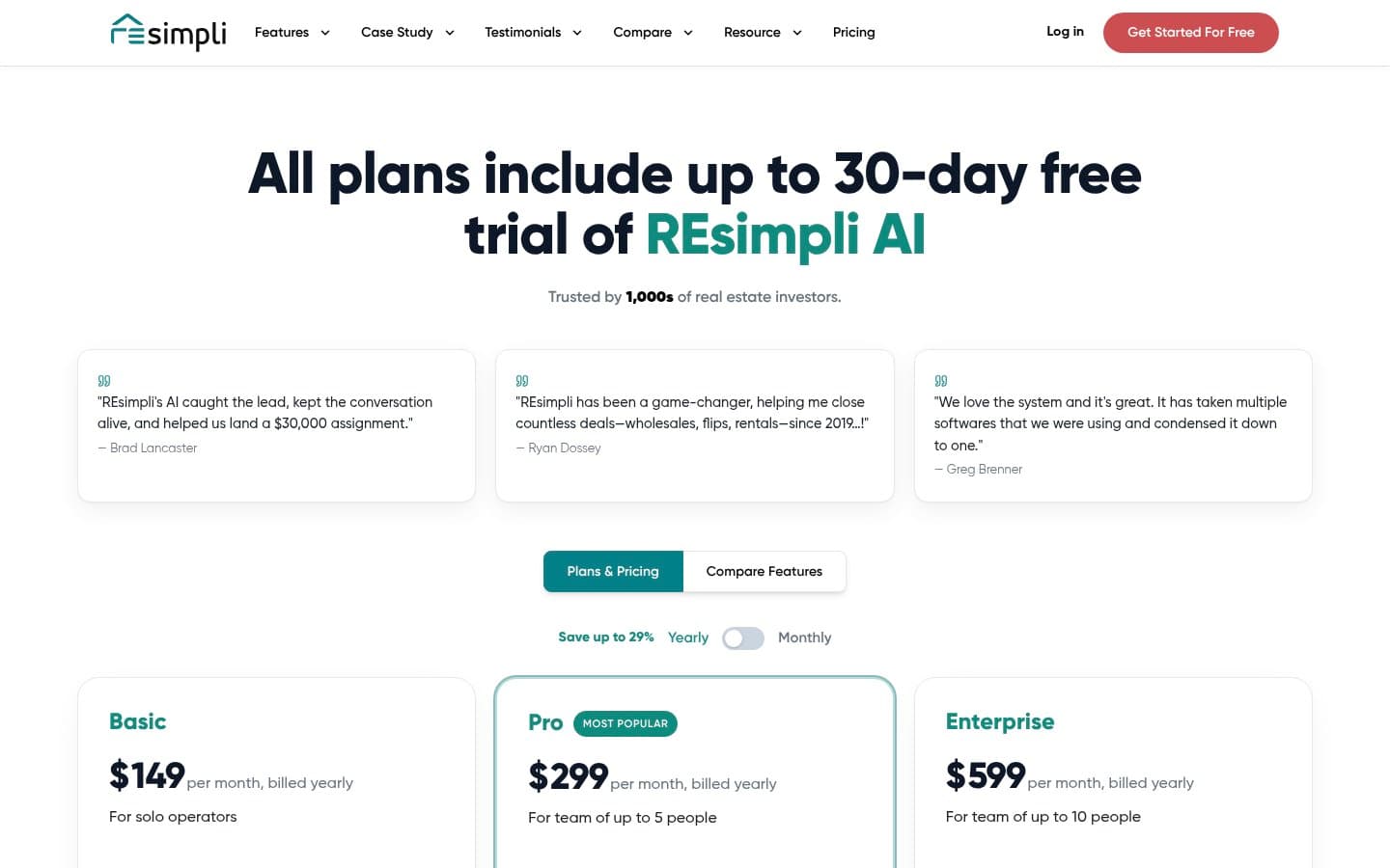 Auto-captured · Pricing (https://resimpli.com/pricing/)