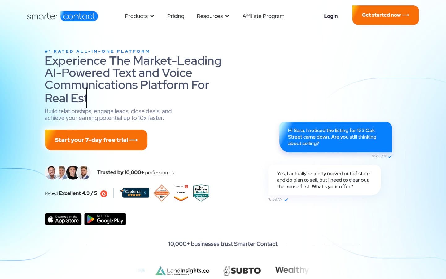 Auto-captured · Homepage (https://smartercontact.com/)