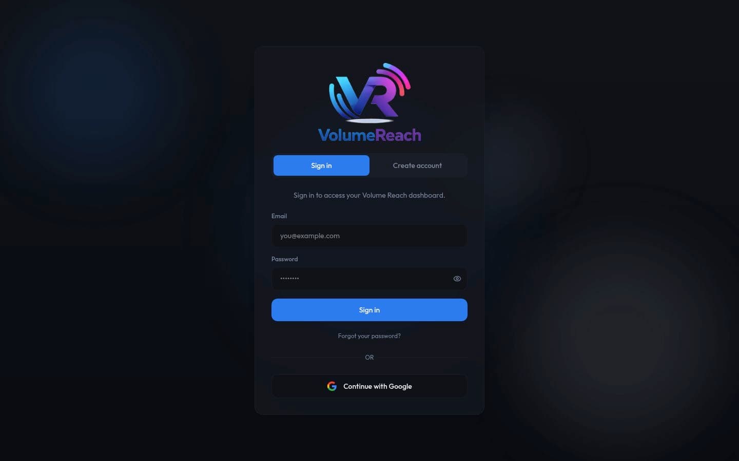 Auto-captured · Features (https://www.volumereach.com/login?redirect=%2Ffeatures)