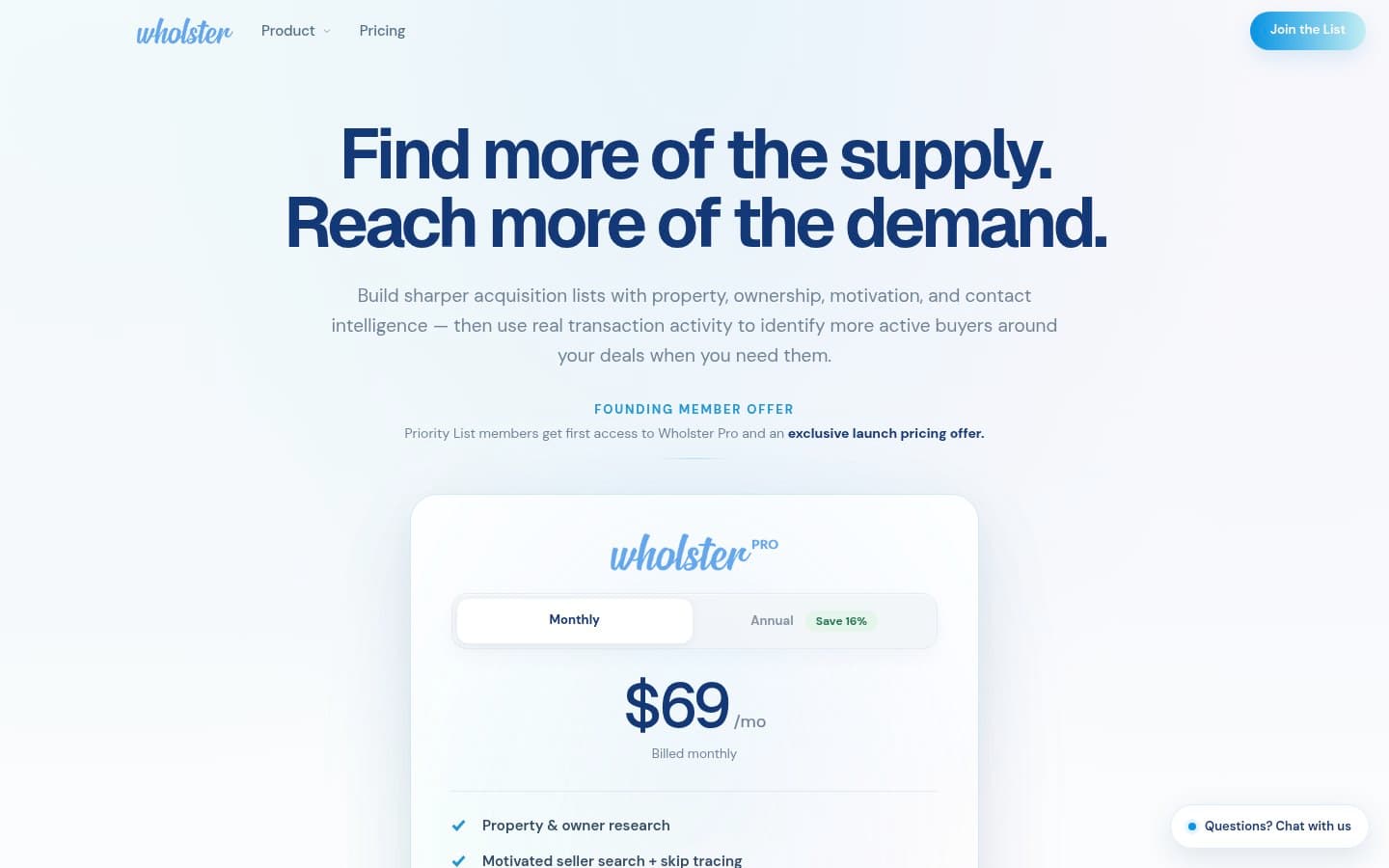 Auto-captured · Pricing (https://wholster.app/pricing/)