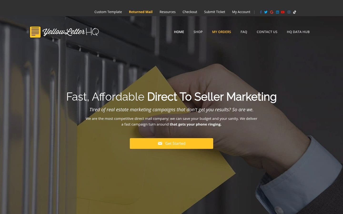 Auto-captured · Homepage (https://www.yellowletterhq.com/)